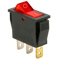Main product image for SPST Small Rocker Switch w/Red Illumination 12VDC 060-684